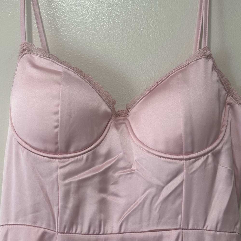 Pink Satin Dress